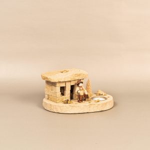 Bruchbude „Tourist mit Koffer“ mit Teelicht