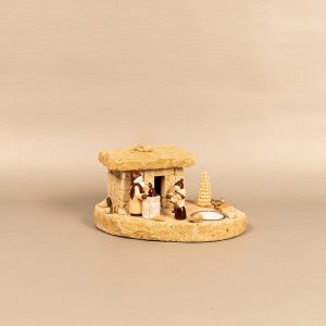 Bruchbude „Weihnachtsmotiv Bescherung“ mit Teelicht