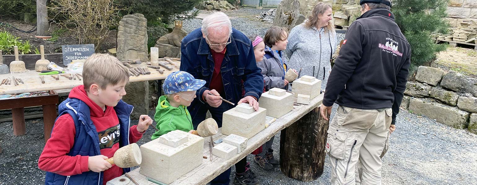 Kleine Sächsische Schweiz - Steinmetz-Workshop für Groß und Klein