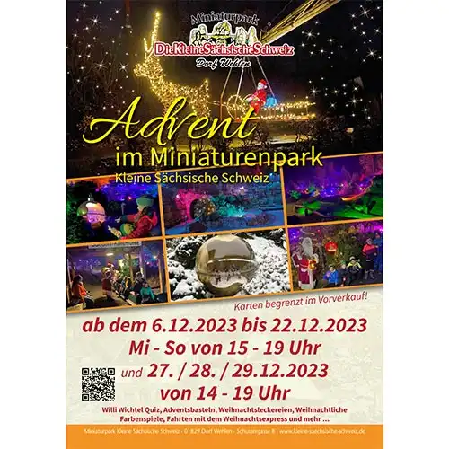 Kleine Sächsische Schweiz - Poster - Advent im Miniaturpark 2023